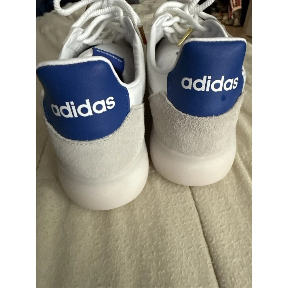 Adidas SL 72 RS Mens 12.5 White Blue Red Yellow Retro Sneakers JQ9003